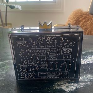 Alice and Olivia X Basquiat evening bag